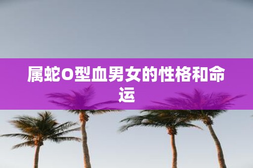 属蛇O型血男女的性格和命运