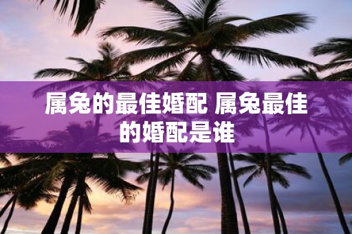 属兔的最佳婚配 属兔最佳的婚配是谁