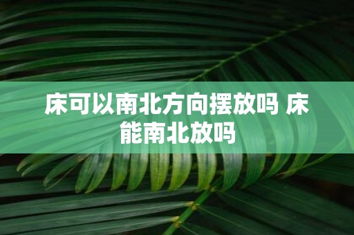 床可以南北方向摆放吗 床能南北放吗