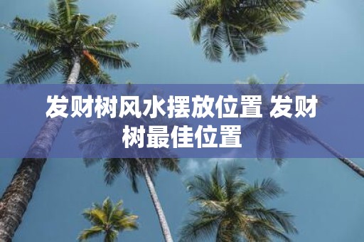 发财树风水摆放位置 发财树最佳位置