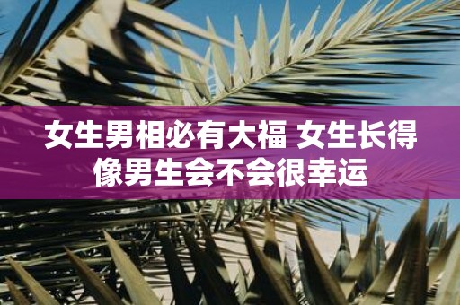 女生男相必有大福 女生长得像男生会不会很幸运