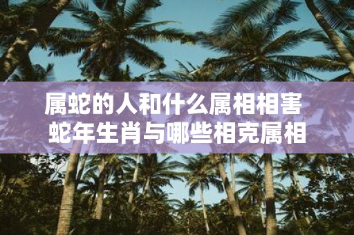 属蛇的人和什么属相相害 蛇年生肖与哪些相克属相