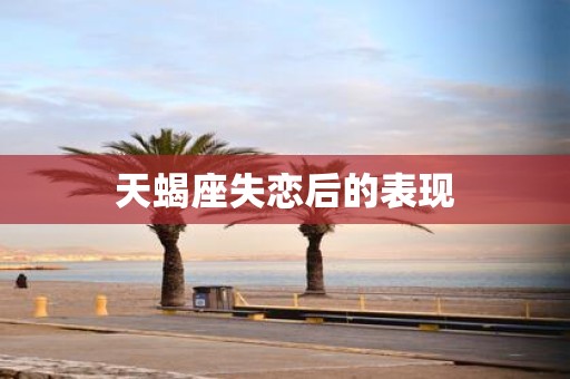 天蝎座失恋后的表现