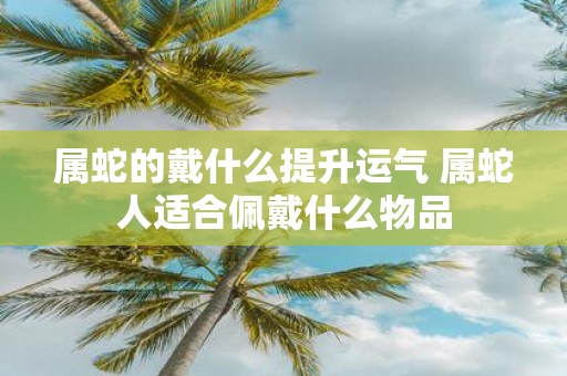 属蛇的戴什么提升运气 属蛇人适合佩戴什么物品