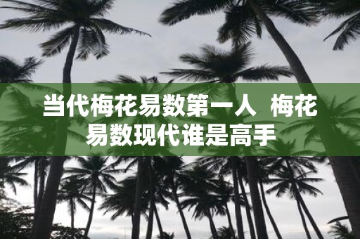 当代梅花易数第一人 梅花易数现代谁是高手