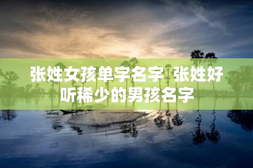 张姓女孩单字名字 张姓好听稀少的男孩名字