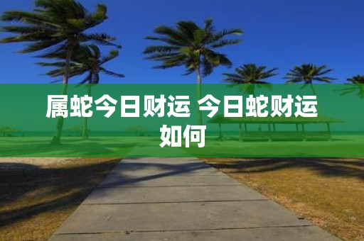 属蛇今日财运 今日蛇财运如何
