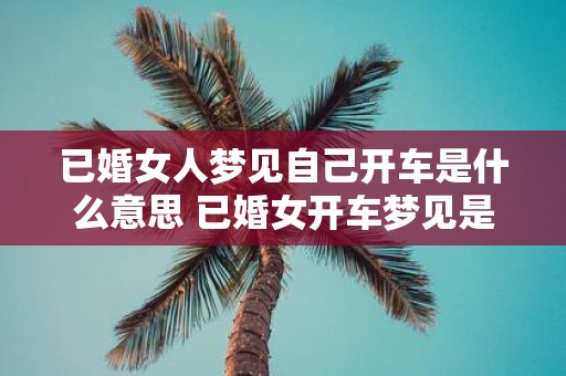 已婚女人梦见自己开车是什么意思 已婚女开车梦见是什么意思