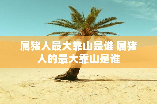属猪人最大靠山是谁 属猪人的最大靠山是谁