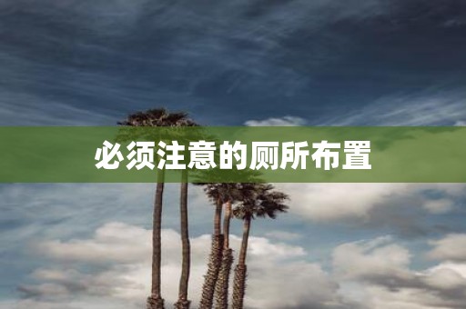 必须注意的厕所布置