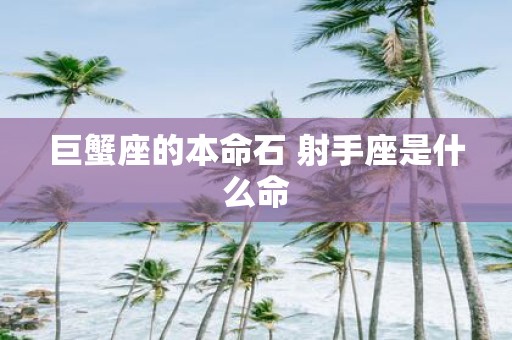 巨蟹座的本命石 射手座是什么命