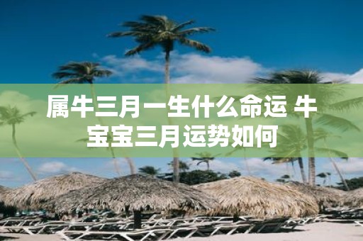 属牛三月一生什么命运 牛宝宝三月运势如何
