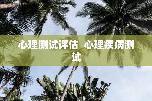 心理测试评估 心理疾病测试