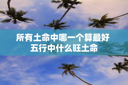 所有土命中哪一个算最好 五行中什么旺土命