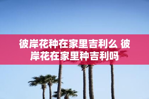 彼岸花种在家里吉利么 彼岸花在家里种吉利吗