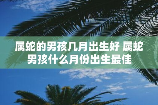 属蛇的男孩几月出生好 属蛇男孩什么月份出生最佳