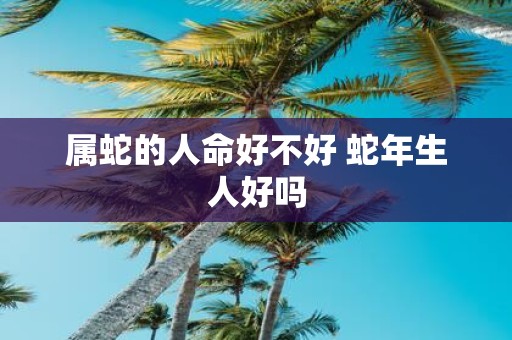 属蛇的人命好不好 蛇年生人好吗