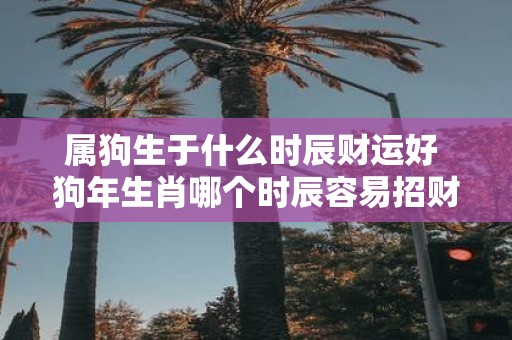 属狗生于什么时辰财运好 狗年生肖哪个时辰容易招财旺运