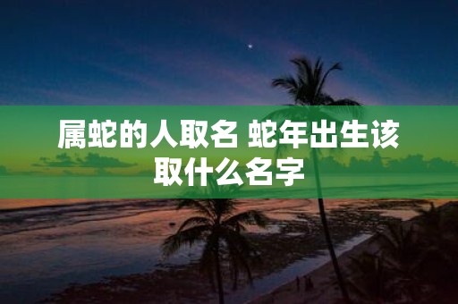 属蛇的人取名 蛇年出生该取什么名字