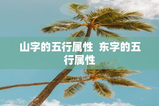 山字的五行属性 东字的五行属性