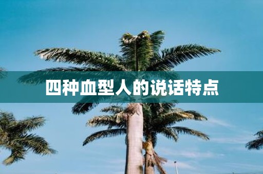 四种血型人的说话特点