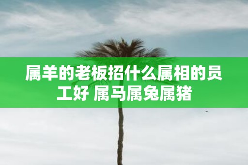 属羊的老板招什么属相的员工好 属马属兔属猪