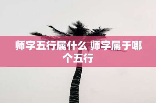 师字五行属什么 师字属于哪个五行