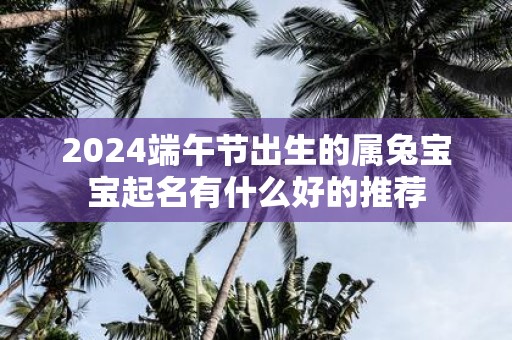 2025端午节出生的属兔宝宝起名有什么好的推荐