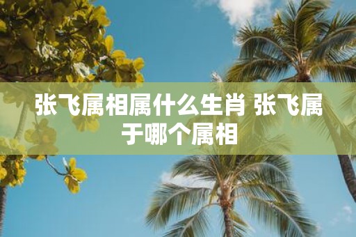张飞属相属什么生肖 张飞属于哪个属相