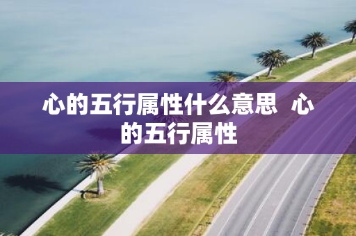 心的五行属性什么意思 心的五行属性