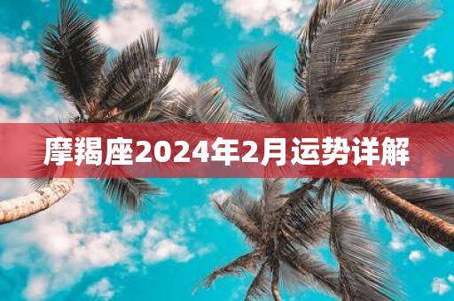 摩羯座2025年2月运势详解
