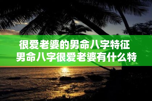 很爱老婆的男命八字特征 男命八字很爱老婆有什么特点