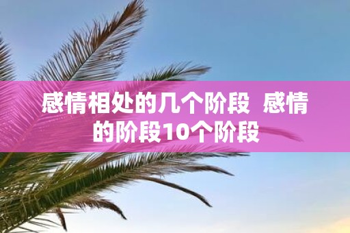 感情相处的几个阶段 感情的阶段10个阶段