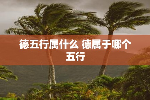 德五行属什么 德属于哪个五行