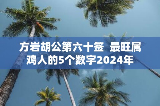 方岩胡公第六十签 最旺属鸡人的5个数字2025年