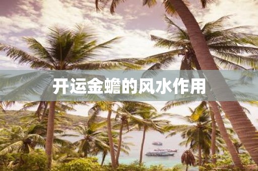 开运金蟾的风水作用