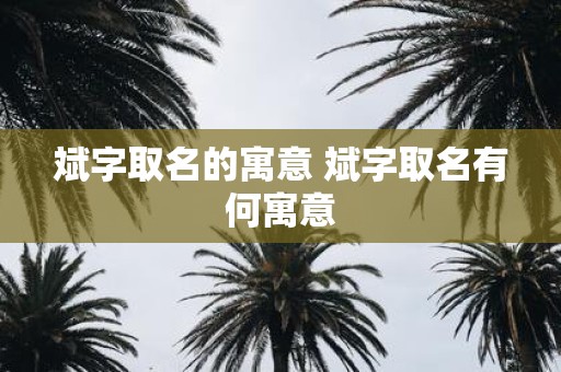 斌字取名的寓意 斌字取名有何寓意