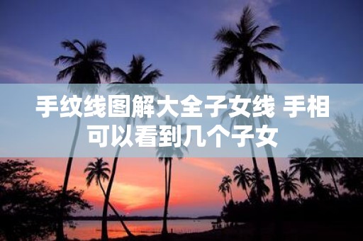 手纹线图解大全子女线 手相可以看到几个子女