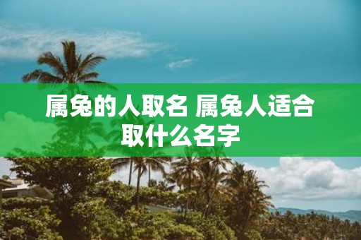 属兔的人取名 属兔人适合取什么名字