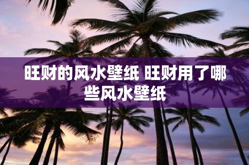 旺财的风水壁纸 旺财用了哪些风水壁纸