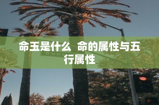 命玉是什么 命的属性与五行属性