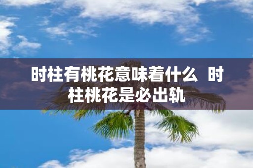 时柱有桃花意味着什么 时柱桃花是必出轨