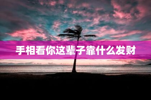 手相看你这辈子靠什么发财