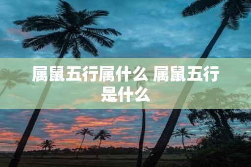 属鼠五行属什么 属鼠五行是什么