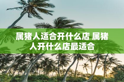 属猪人适合开什么店 属猪人开什么店最适合
