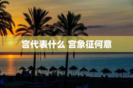 宫代表什么 宫象征何意