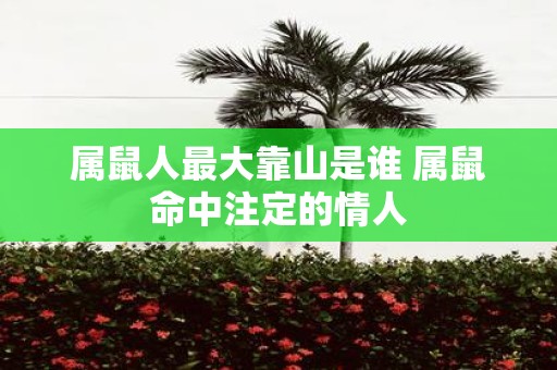 属鼠人最大靠山是谁 属鼠命中注定的情人