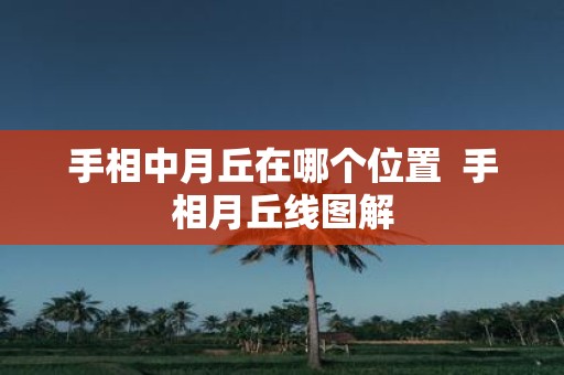 手相中月丘在哪个位置 手相月丘线图解