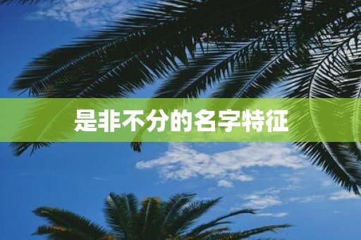是非不分的名字特征