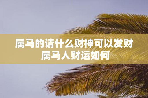 属马的请什么财神可以发财 属马人财运如何